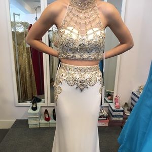 Alyce Paris Two Piece Beaded Dress 6695